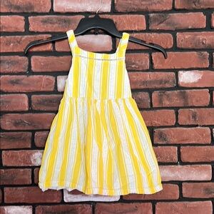 Tahari Yellow and White Striped Garment